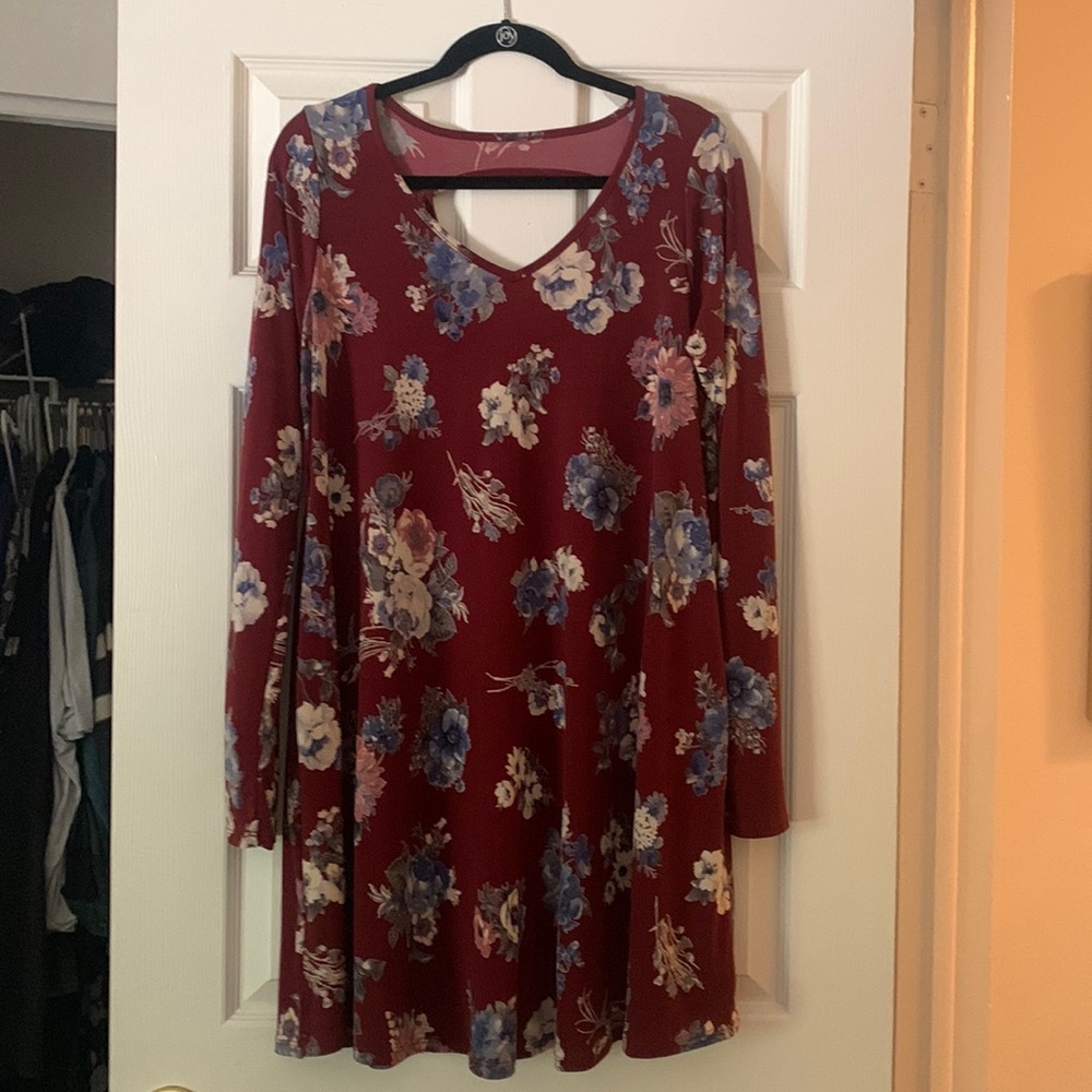 Floral long sleeve dress